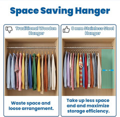 20 Pack Extra Wide Stainless Steel Coats Hangers, 17.7″ Heavy Duty Clothes Hange