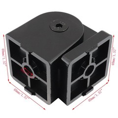 4040 Series Pivot Joint Bracket Connector Swivel Hinge Black Zinc 2 PCS