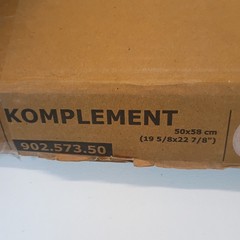 NEW Ikea KOMPLEMENT 902.573.50 pants hanger White 19 5/8 x 22 7/8 Closet