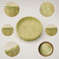 Hand Woven Bamboo Basket for Fruit, Bread, and Decor