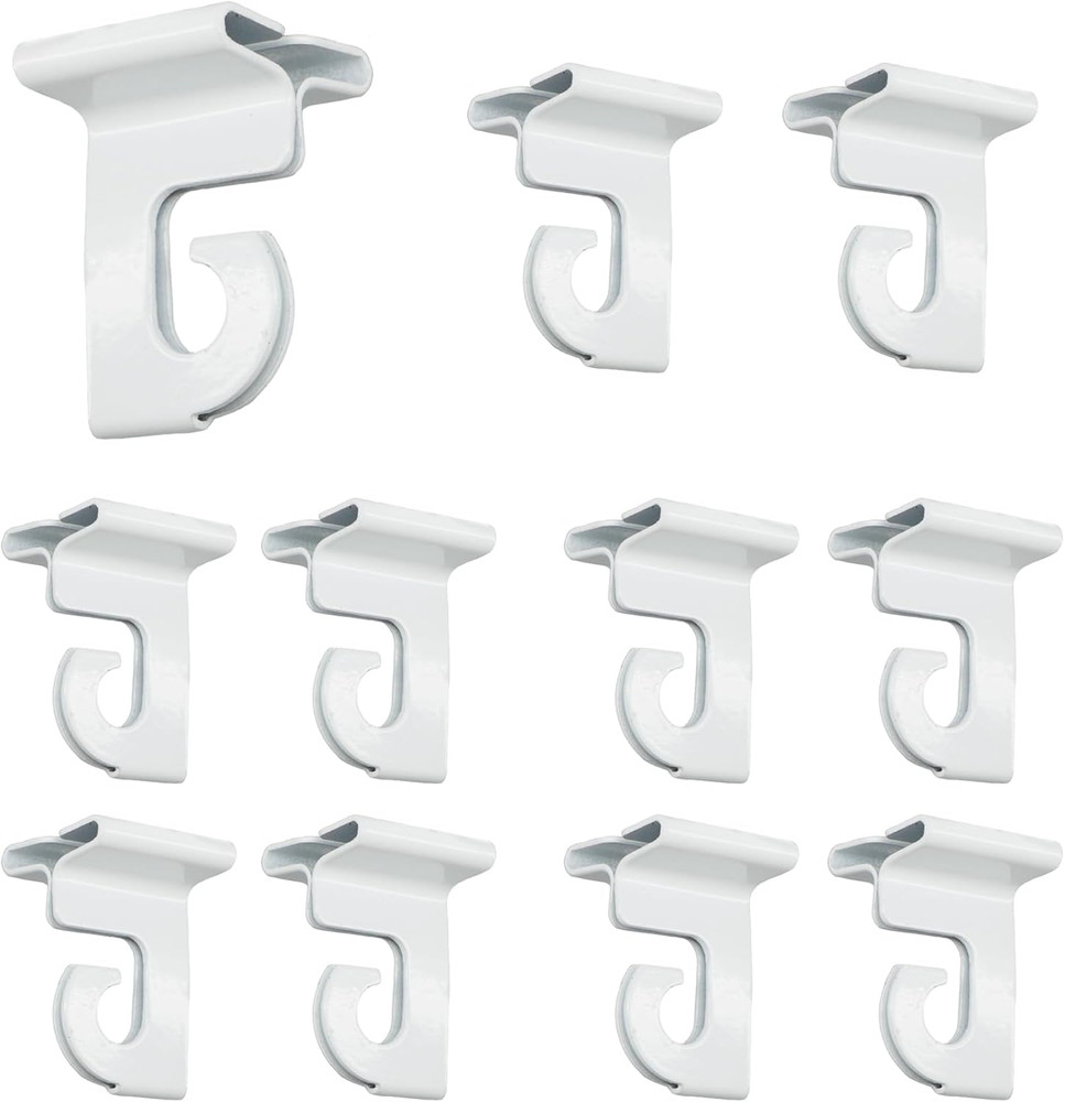 Extra Heavy Duty White Aluminum Drop Ceiling Hooks, One Piece Ceiling Grid Clips