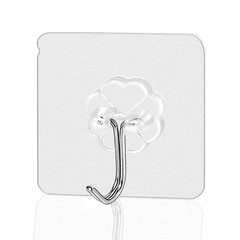 40 PCS Adhesive Sticky Hooks and Double Sided Wall Seamless Hangers Transparent