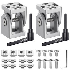 JiGiU 2PCS Angle Connector Joint Connector 4040 Nut 8 Flexible Hinge 180° Rotati