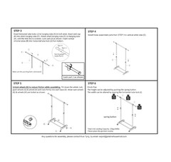 Heavy Clothes Hanger Adjustable Height Rolling Garment Rack Metal Chrome White