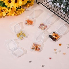 6 PCS Mini Clear Plastic Box, Earplug Case Organizer, Transparent Storage