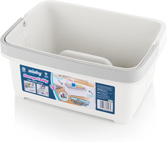 Versatile Large Storage Caddy – Easy Clean Plastic Bin with Foldaway Handle