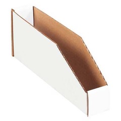 Partners Brand Binmt212 Storage Bin, White, 4-1/2 In H, 2 In W, 12 In L, 50 Pk