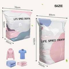 No Pump 3D Vacuum Storage Life Space Saver Better Life Space Bags 1/2/3/5Pcs