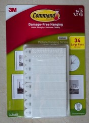 3M Command Picture Hanging Strips 34 Pairs 68 Large Strips Hold 16 lbs