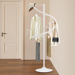 Spiral Clothing Rack Rotating Iron Clothing Rack Portable Garment Rack with Larg