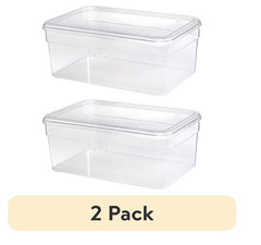 Clear Shoe Box with Lid Closet Storage Glossy 2 Pack
