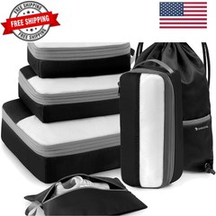 6 Set Compression Packing Cubes for Travel, Lightweight and Space-Saving Lugg…