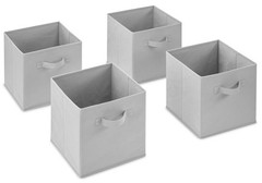 Whitmor Collapsible Cubes – 10.5 x x x 11 inches (Set of 4), Gray