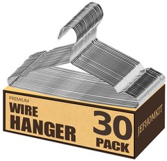 Stainless Steel Silver Metal Coat Hangers with Non Slip Notch – Ultra Thin Sp…