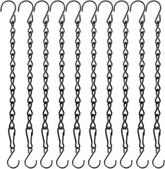 YINGFENG 10 Pack 9.5 Inch Black Hanging Chains, Garden Plant Hangers for Hanging