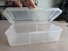 Rubbermaid Clear Plastic Snap Case Hinged Storage Container 2281