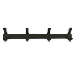 Metal Coat and Hat Rack One Piece Hooks 26 Inches Wide
