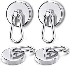 Carabiner Magnetic Hooks 150LBS 4 Pack Strong Magnet Hooks Heavy Duty With Swive