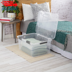 60 Quart Hingelid Clear Storage Bin with Latch Lid, Dark Gray, 6 Pack 💪👌