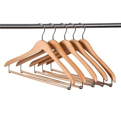 Quality Hangers Wooden Hangers Beautiful Sturdy Suit Coat Hangers with Lockin…