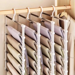 Non Slip Pants Hanger Space Saving Multi Layer Closet Organizer Trouser Rack
