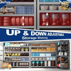 Garage Shelving Heavy Duty 6000/8000LBS Storage Shelves Metal Organizer Rack