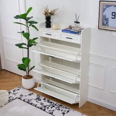 Freestanding Shoe Cabinet with 3 Hidden Flip Drawers & 2 Storage drawer,Entryway