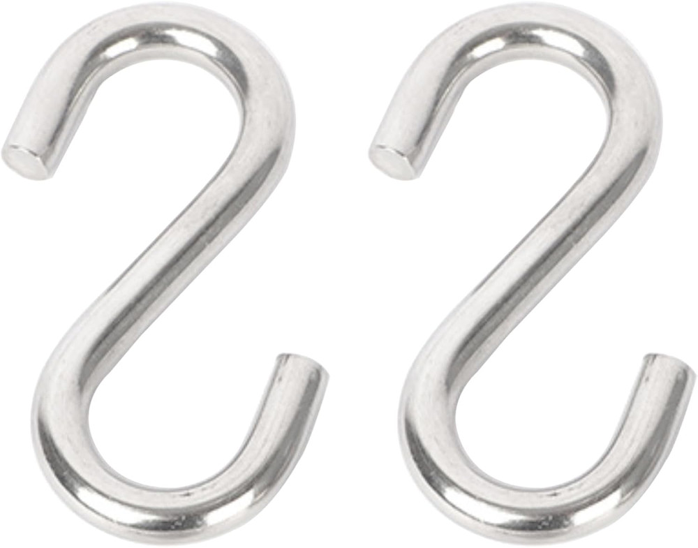 Heavy Duty 304 Stainless Steel S Hooks – 3.3 Inch, 557 Lbs Capacity, 2 Pcs