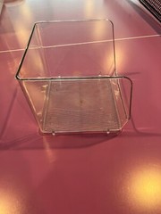 One Piece Clear Plastic Stackable Storage Bins Height 6.5 /Length 7.25 /7.5 Wide