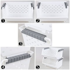 Cand Stackable Plastic Bins – 4 Packs White Large Plastic Stackable Storage Bins