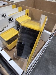 GreenMade Mini Bin 10 Pack Small Storage Containers with Yellow Lids