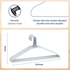 Wire Metal Clothes Hangers Bulk 100 Pack for Standard Size Suits, Coats, Shirts,