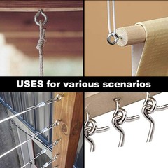 30 Pcs 2 Inch Screw-In Eye Hooks Self-Tapping Screw Hooks Metal Eyelet Screws