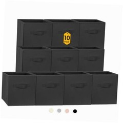 Storage Cubes, 11 Inch Clothes Storage Bins for 10 Pack – 11 inches Black