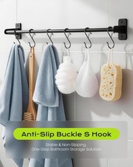 10 Pack Heavy Duty S Hooks with Safety Buckle, 3.66 Inch Anti-Drop Metal