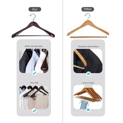 Mahogany Wooden Suit Hangers 6 Pack Wood Coat Jacket Shirt Glossy Finish 360