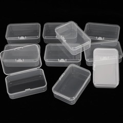 2/4/10 Clear Plastic Storage Container Box Hinged Lid DIY Arts Crafts Marker Pen