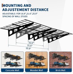 2pcs 2 X 6FT Garage Wall Shelving Heavy Duty Wall Mounted Shelving Easy Assembly