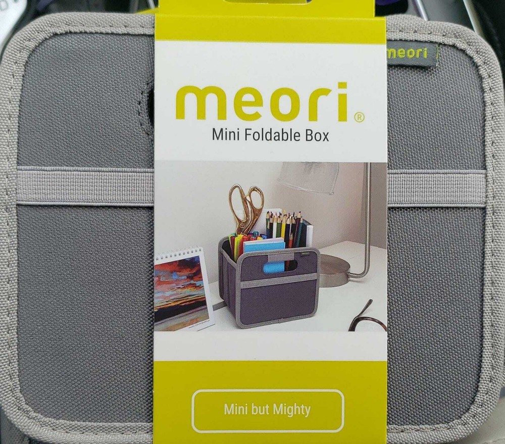 meori Mini Foldable Storage Box, 1-Pack, Color Granite Gray