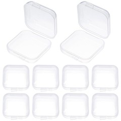 10Pcs Ear Plug Case, Mini Plastic Earplug Containers, 1.8Mm Square Box with Hing