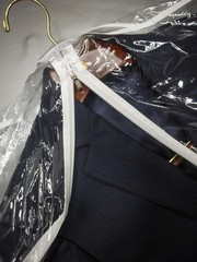 New 2 Pcs Garment Bag 24×40 3-MIL Clear Vinyl ~ Front Zipper ~ Set of Two ~ New