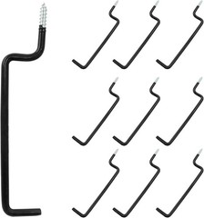 10 Pcs Screw in Ladder Hook Red Screw-in Garage Hooks 19.2cm/7.56″ Wall