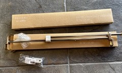(2) Container Store ELFA DECOR+ 16” Shelf EXPANDABLE VALET ROD Silver