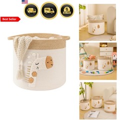 Large Cotton Rope Storage Basket for Toys Clothes Blankets Nursery Living Room