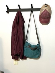 Metal Coat and Hat Rack One Piece Hooks 26 Inches Wide