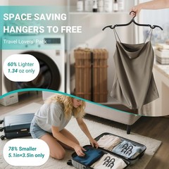 10 Pcs Travel Hangers, 2026 Cruise Ship Essentials, Foldable 10 Pcs, Black