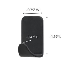 Command Small Metallic Hooks [Removable]: small / 4-pack (Black)