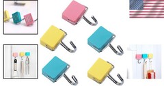 Pack of 5 Creative Super Strong Magnetic Hooks, Colorful Heavy Duty Powerful …