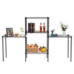 5 Tier Assembled Standing Steel Storage Rack Shelves Adjustable Heavy Duty