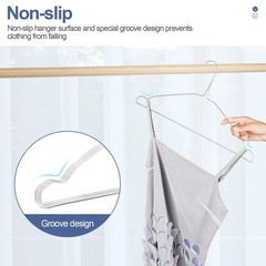 Wire Hangers 50 Pack, Metal Wire Clothes Hanger Bulk for Coats, Space Saving …